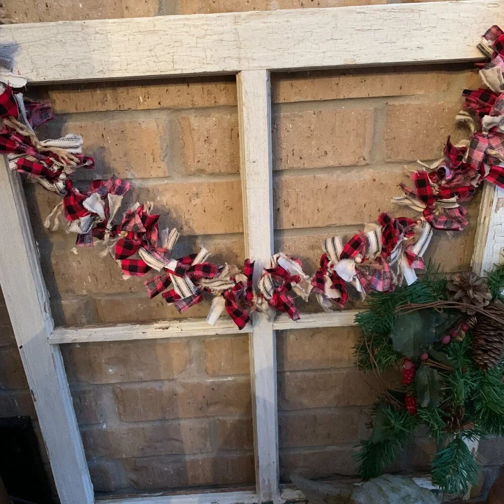 Christmas/Country 3 Foot Rag Banner